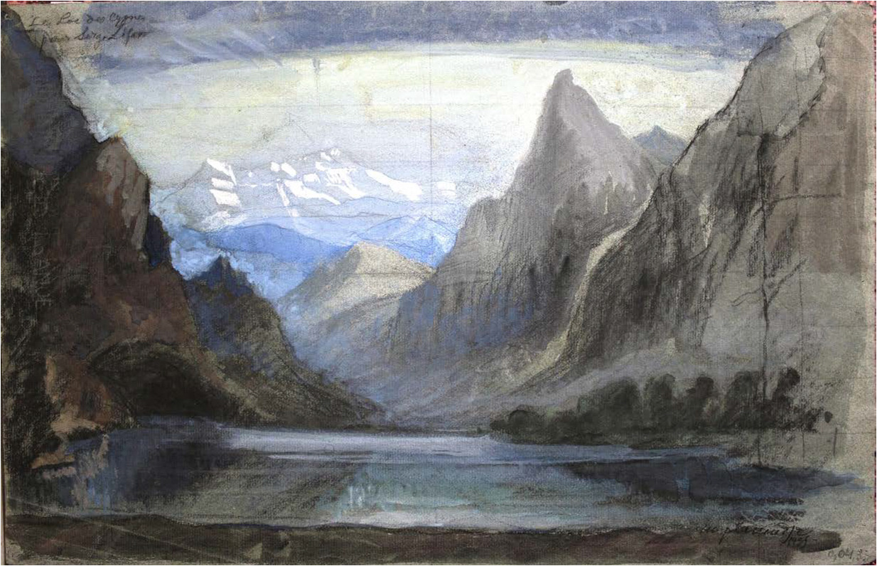  watercolor, charcoal, paper 32,5X48,5, Shalva Amiranashvili Museum of Fine Arts 