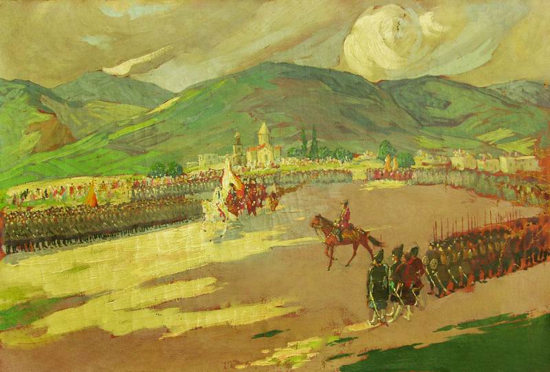 ტილო, ზეთი, 43X63, 1918,  ე.სიდამონ-ერისთავის კოლექცია