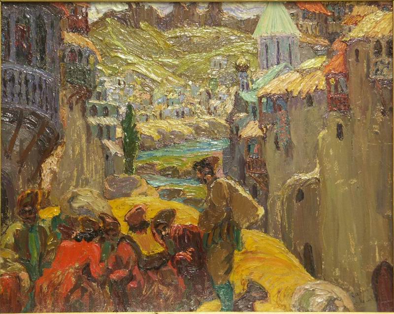 oil on cardboard, 59x48, 1917 Georgian National Museum