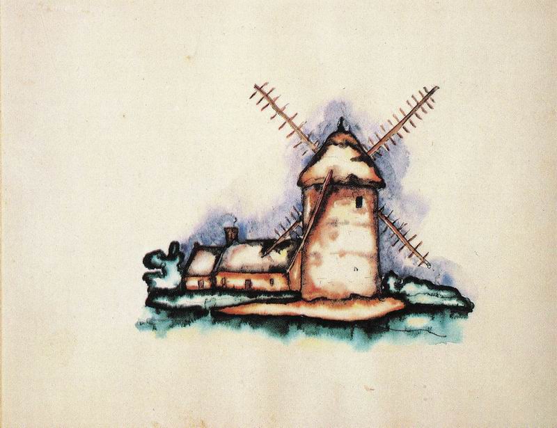 watercolor on paper, 22+28, Paris 1921