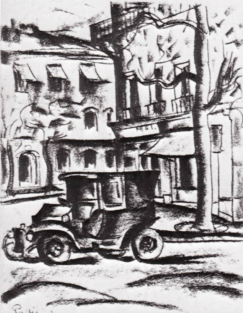 1920, ნახშირი და ფანქარი 23X18,5