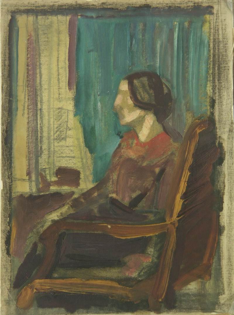 oil on a paper 37x27 (Munich period) Georgian National Museum