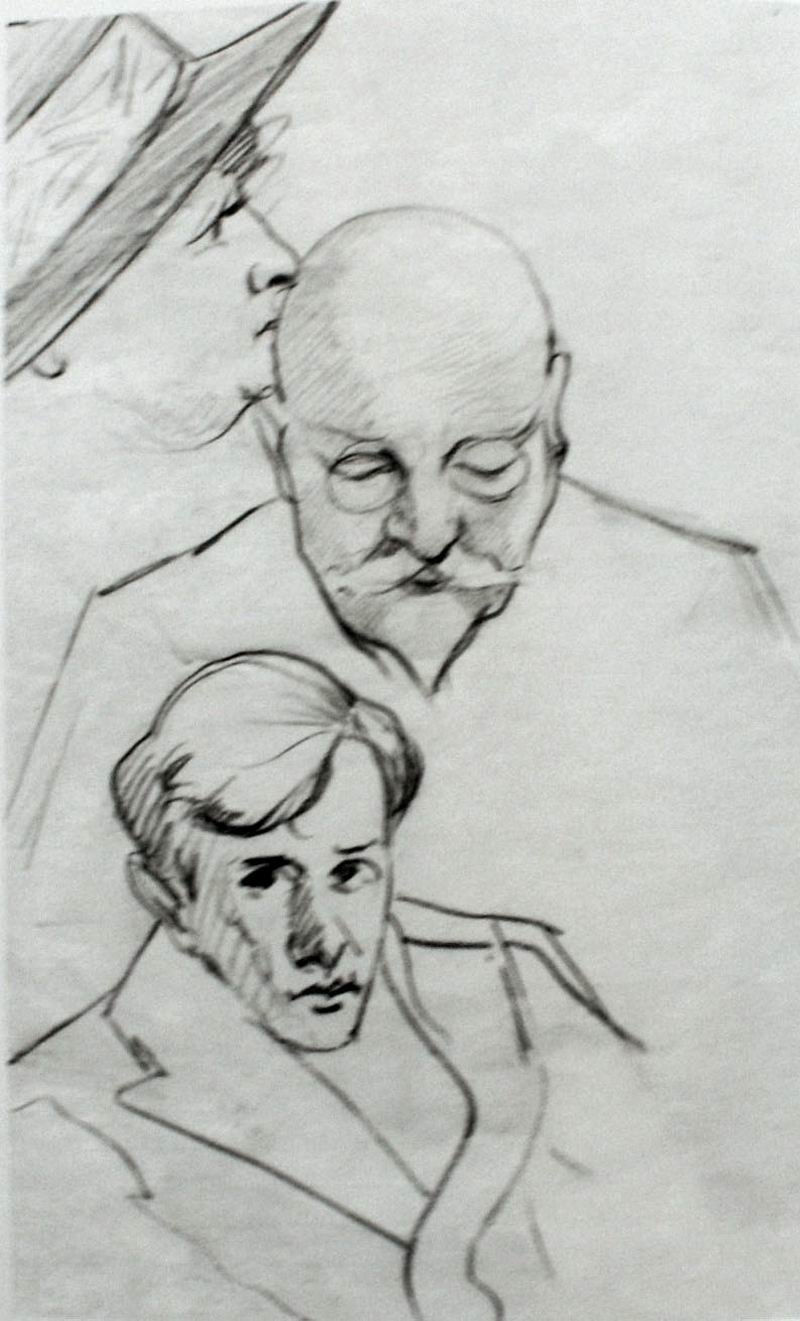 1910, 34X28, pencil paper