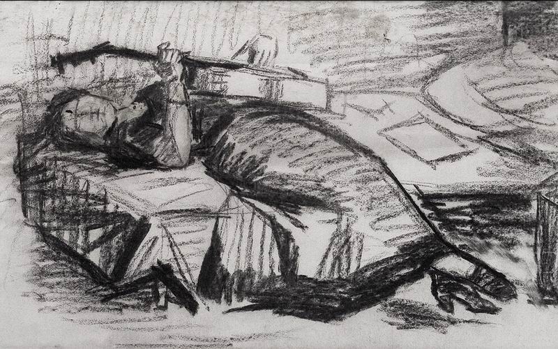 49X34, charcoal on paper, 1908