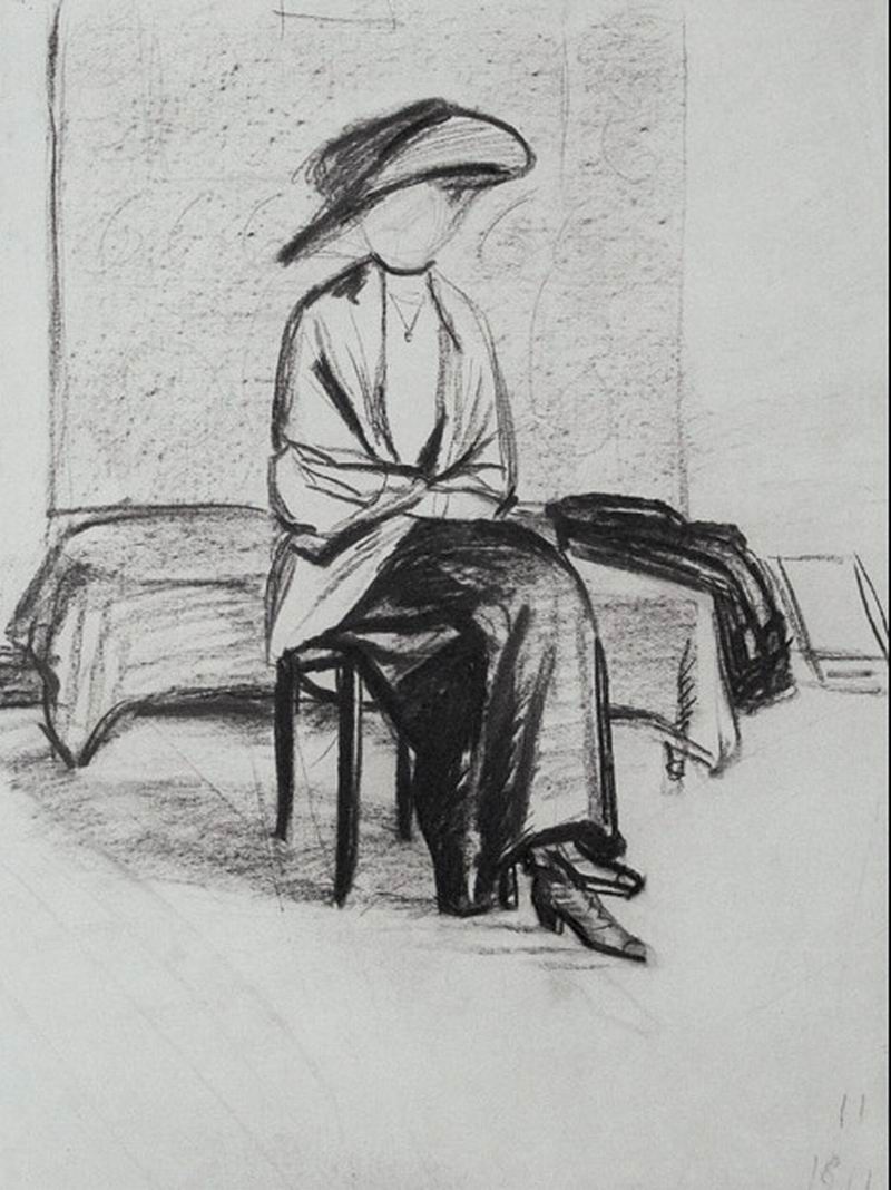 42X33, pencil, paper, 1907
