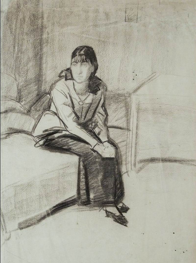 53X46, charcoal on paper 1916