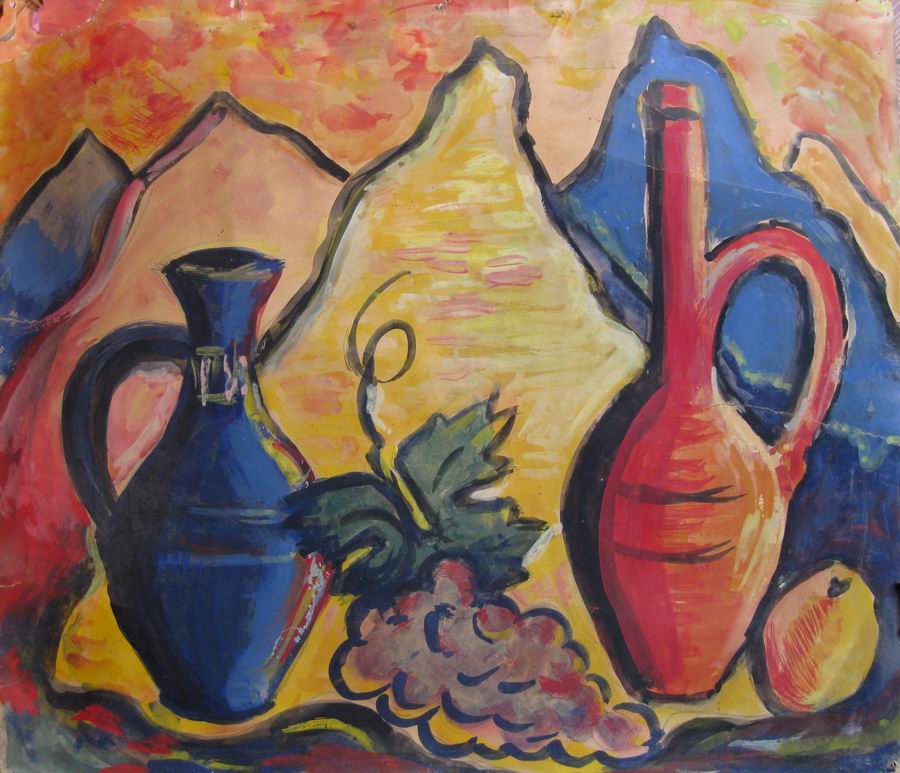 ტილო, ტემპერა, 60X65 ტფილისი 1930-იანი წლები საქართველო ეროვნული მუზეუმი