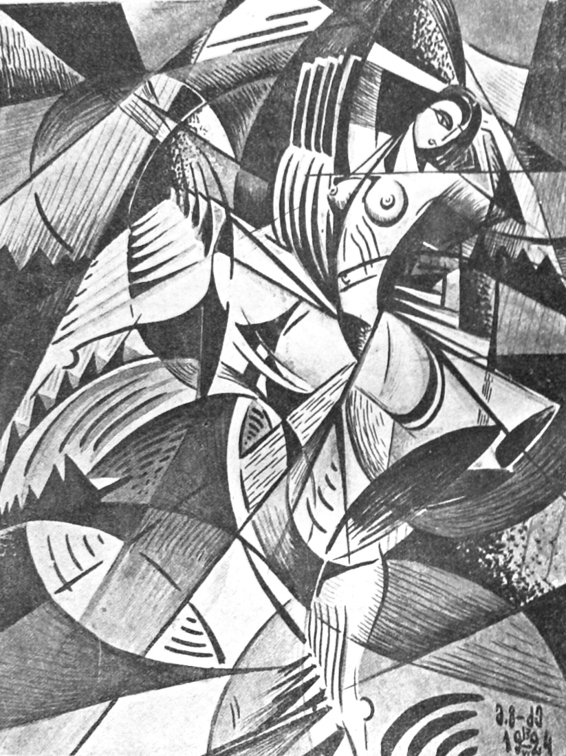 ქაღალდი, ფანქარი, ტუში, 1924 ჟურნალში ლიტერატურა და სხვა, ტფილისი 1924-25