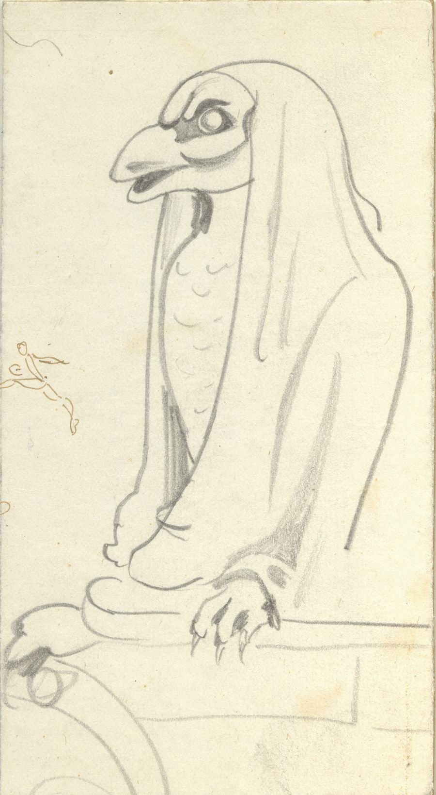 pencil on cardboard, 14x7,7, Paris 1925