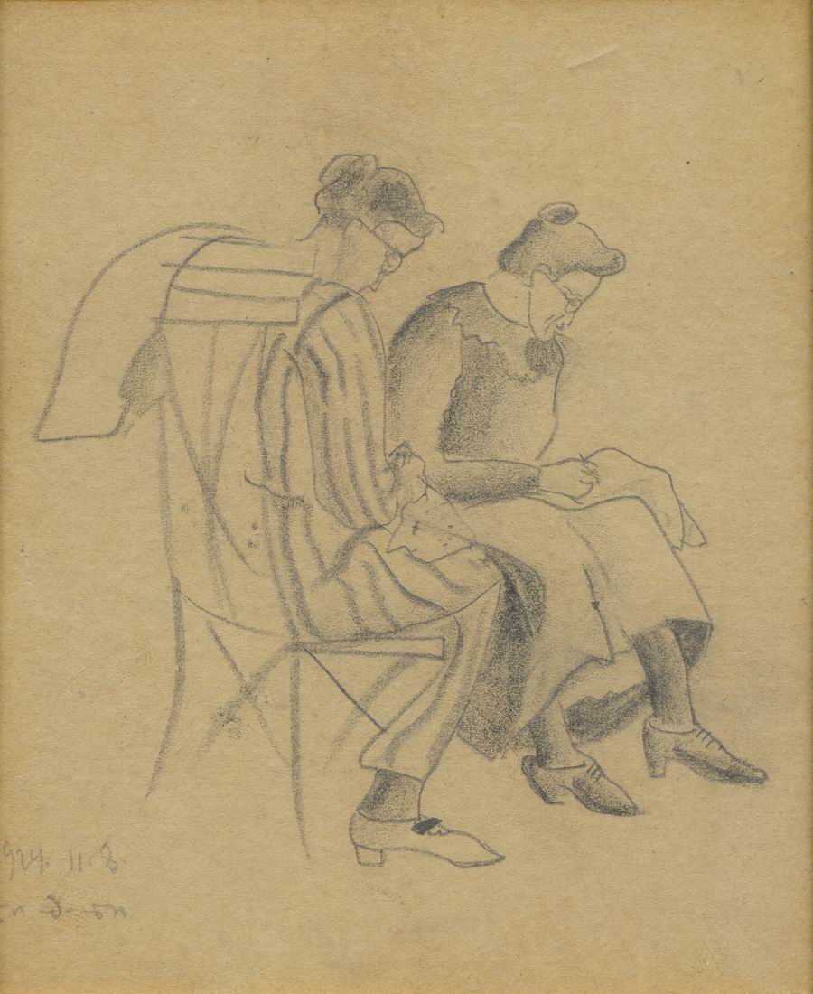 pencil on paper,14,5x12 Paris, 1924