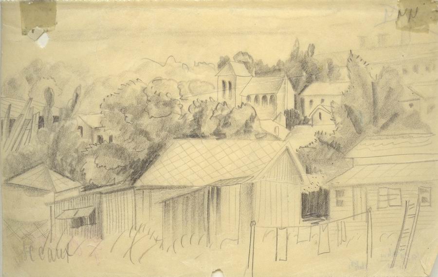 Pencil on cardboard, 11,5x18, Paris 1925