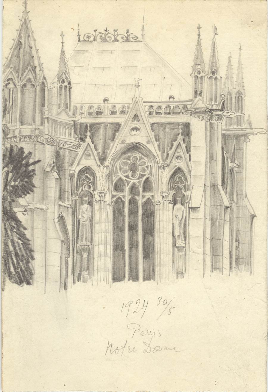 pencil on cardboard, 26,5x18, Paris 1924