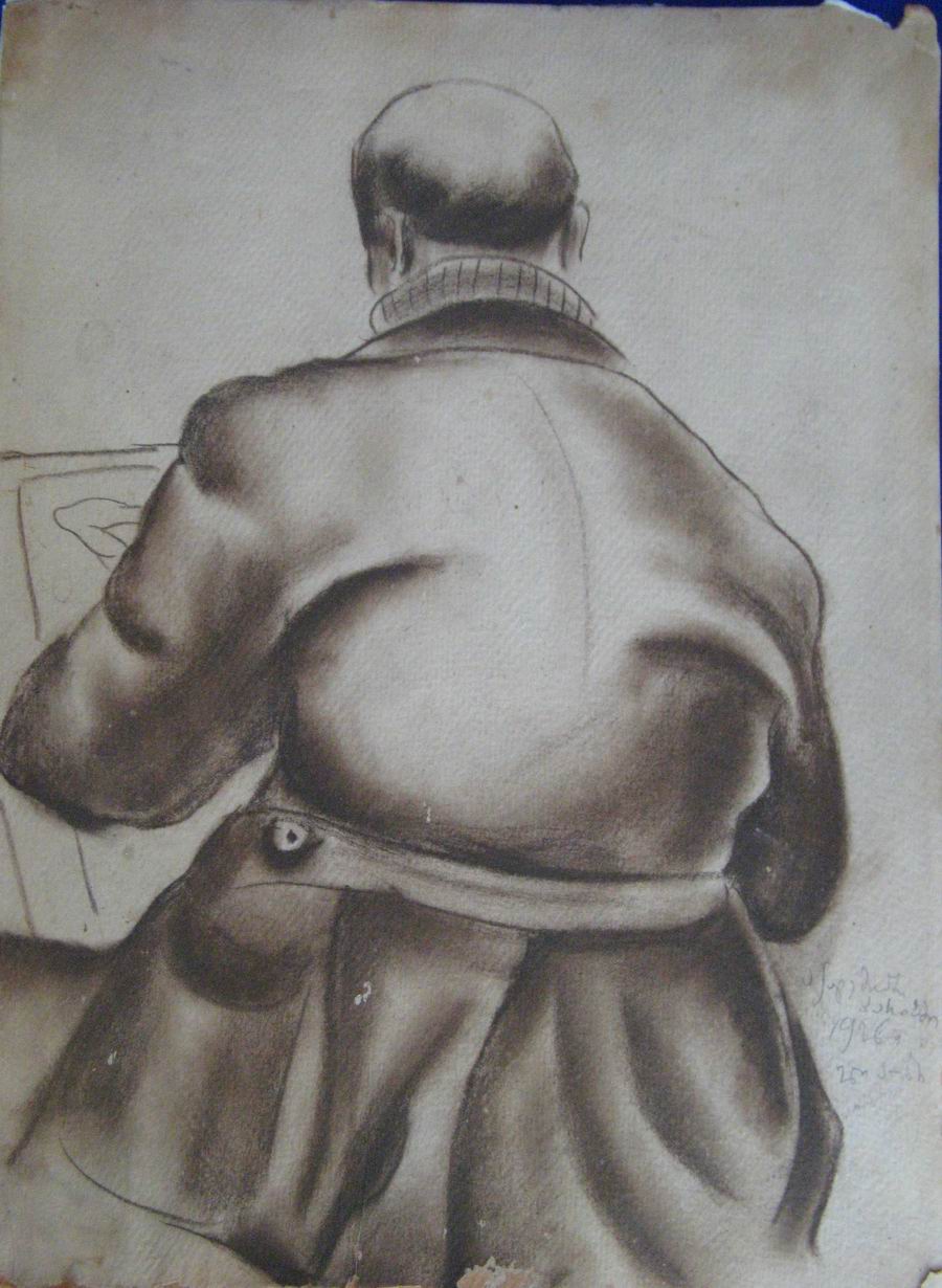 charcoal on cardboard 38,3X27, Paris 1926