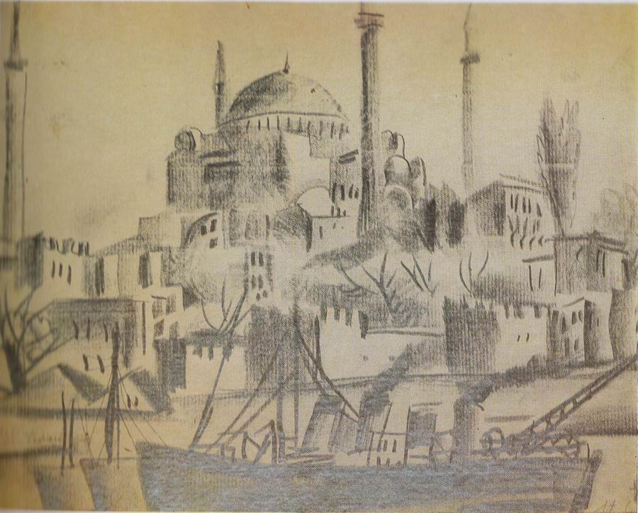 ქაღალდი, ფანქარი, 28X20, სტამბული 1924