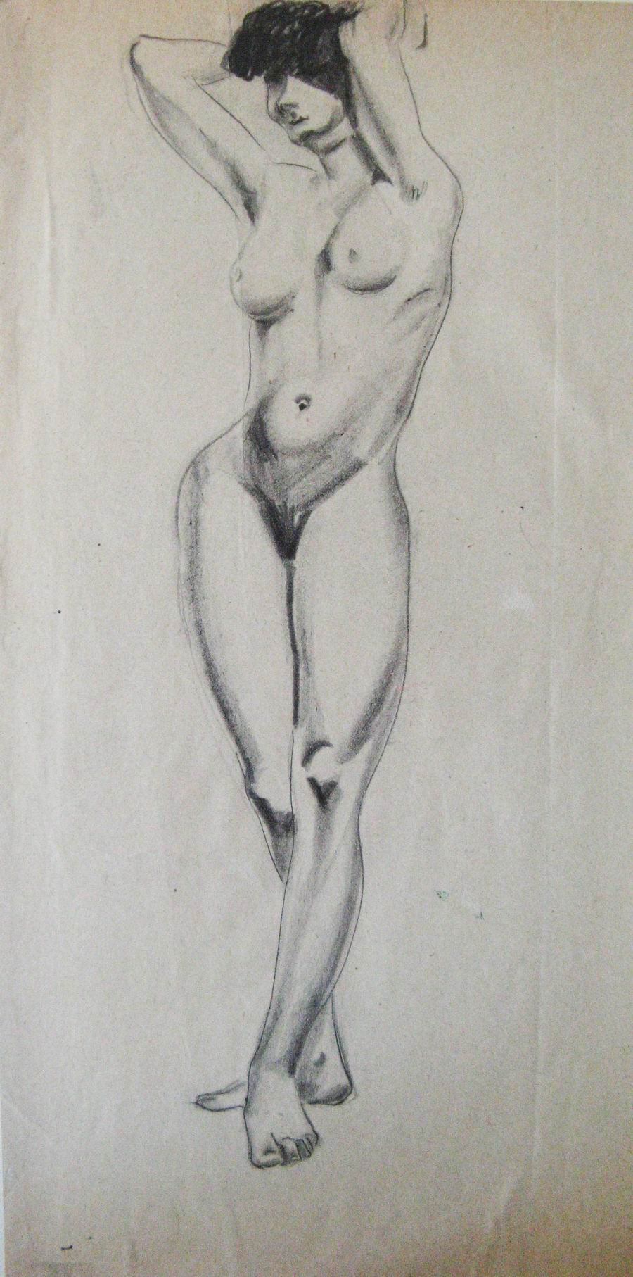 pencil on a paper, 28,2X39,2, Paris 1925-1926, Helen Akhvlediani Museum, Tbilisi, Georgian National Museum