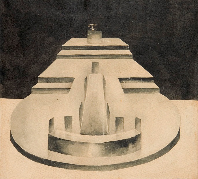 ქაღალდი, ფანქარი, აკვარელი, 20X20, II სახელმწიფო აკადემიური დრამა, 1931 კოტე მარჯანიშვილის სახელობის თეატრის კოლექცია