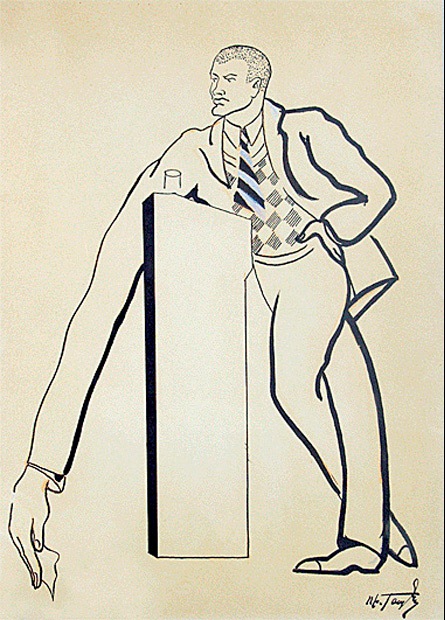 ქაღალდი, ტუში, 24x18, 1920-იანი წლები, არჩილ დარჩიას კოლექცია