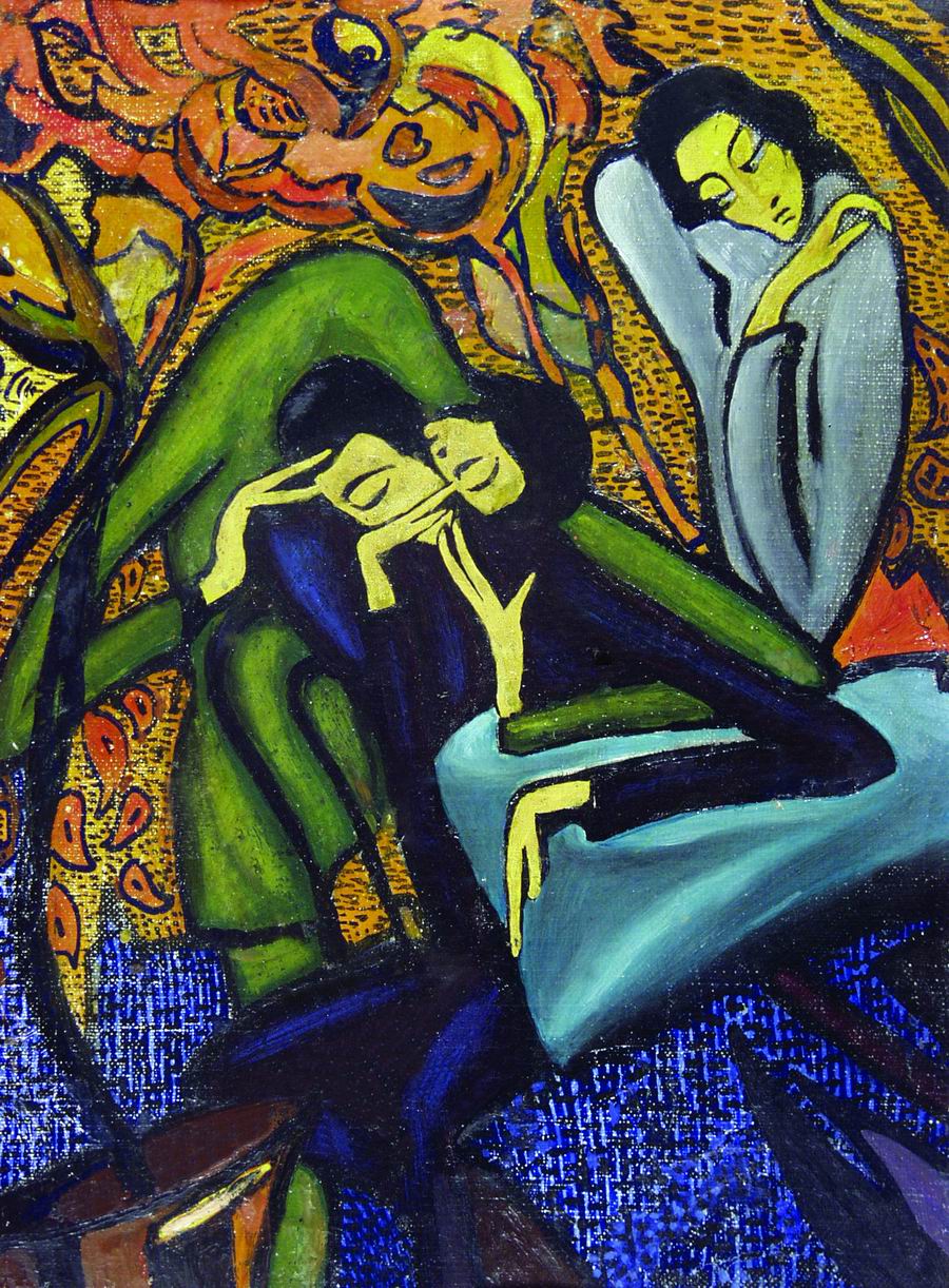 oil on cardboard, 23X15, 1921, Kh. Melikishvili`s collection