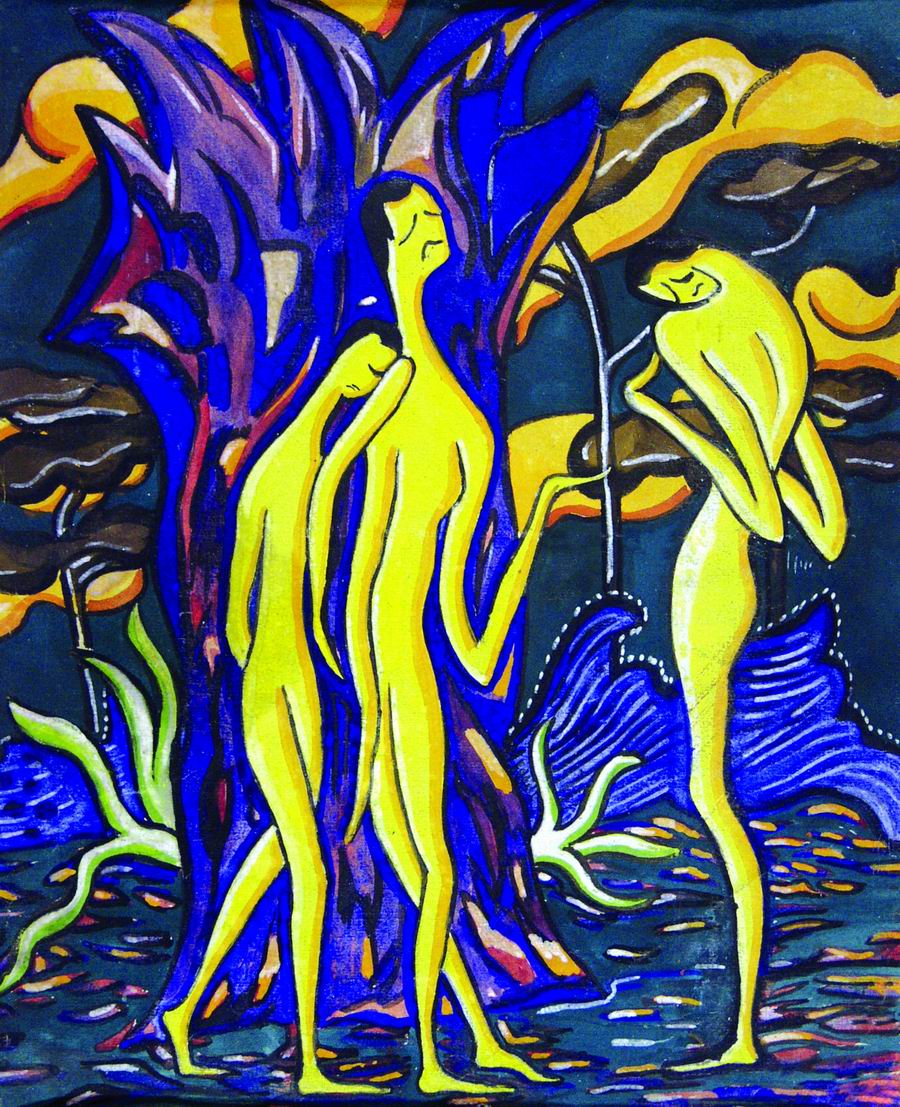 oil on cardboard, 27X20, 1921
