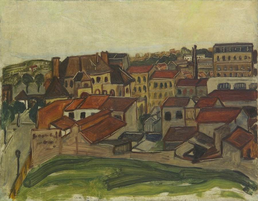 oil on cardboard, 32X41,5, 1920, Georgian National Museum