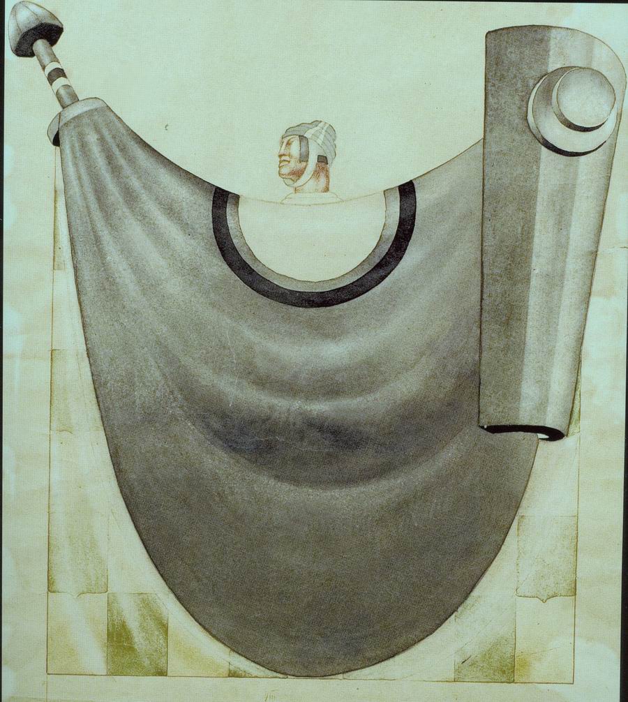 ქაღალდი, ფანქარი, აქვარელი, 44X40 1933 თეატრის, მუსიკის, კინოსა და ქორეოგრაფიის სახელმწიფო მუზეუმი