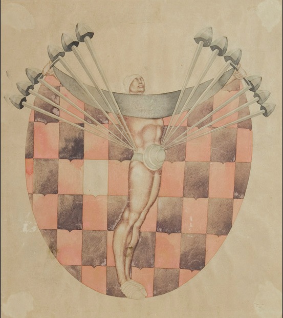 paper, pencil, watercolor, 46X40  1933 K.Marjanishvili State Theatre Museum