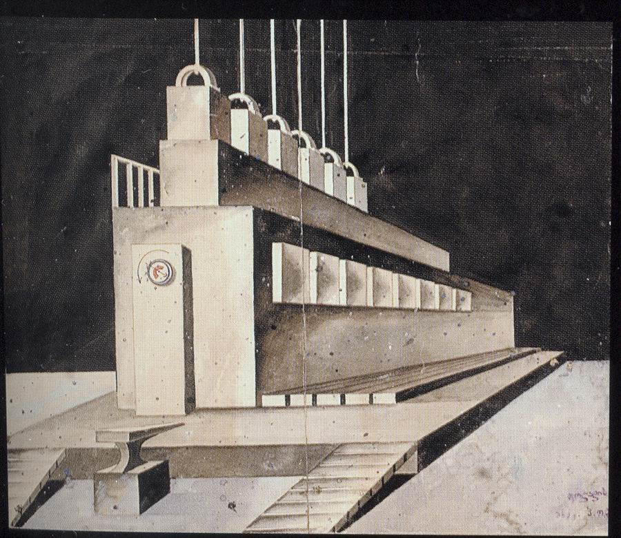 paper, pencil, watercolor, 28x34  1930 K.Marjanishvili State Theatre Museum