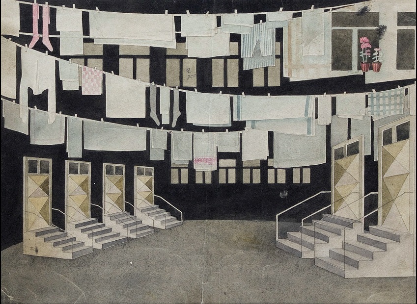 paper, watercolor, gouache, 30x40 1932  State Museum of Drama, Music, Film and Choreography