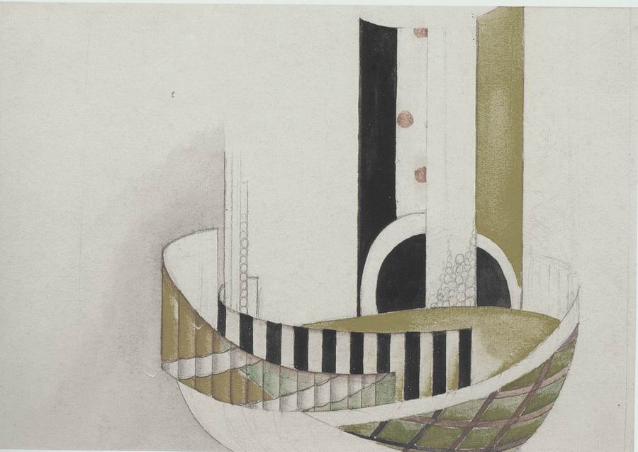 ქაღალდი, გუაში, აქვარელი, 14X19 1927 თეატრის, მუსიკის, კინოსა და ქორეოგრაფიის სახელმწიფო მუზეუმი