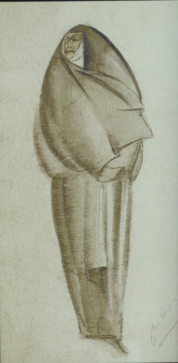 paper, colored pencil,  27x15  1930 State Museum of Drama, Music, Film and Choreography