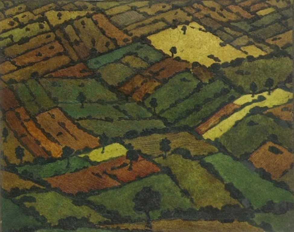 oil on canvas, 24X30, Tiflis 1917;  Georgian National Museum