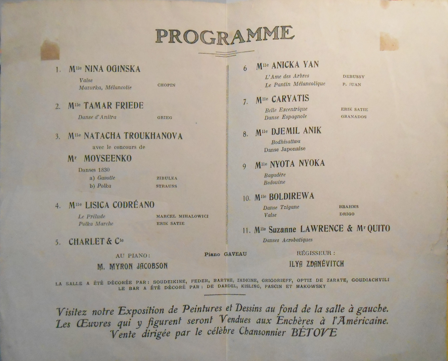 1923, პარიზი. კერძო კოლექცია, ბელგია