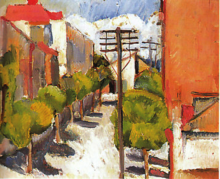  oil, paperboard, 32x40,2,  1914-1918